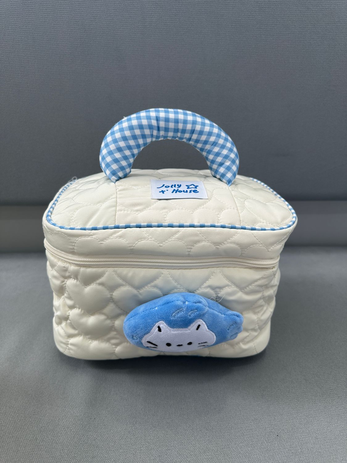 Fish &amp; Cat White Makeup Bag