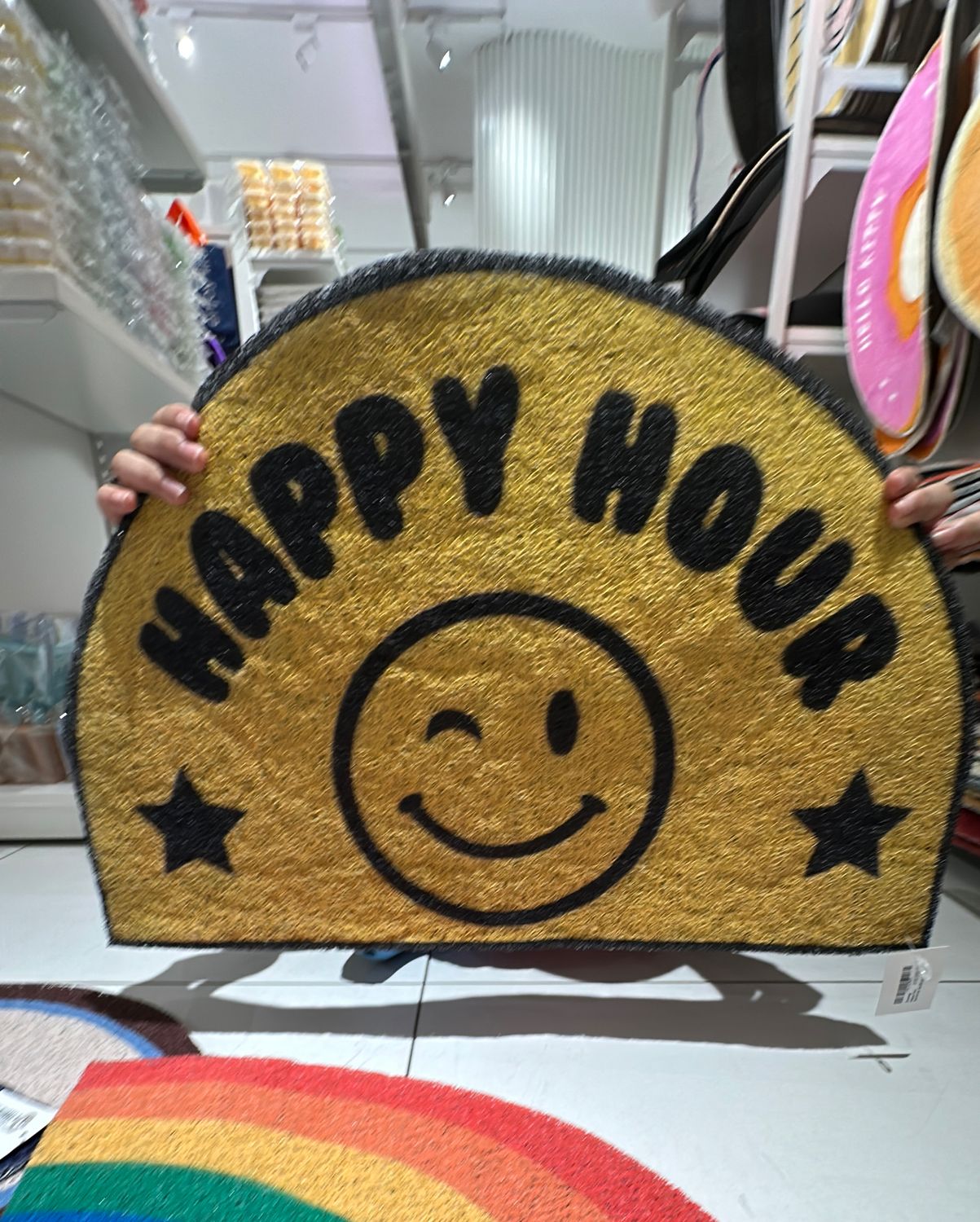 Doormat Happy Hour Semicircle 40x60cm