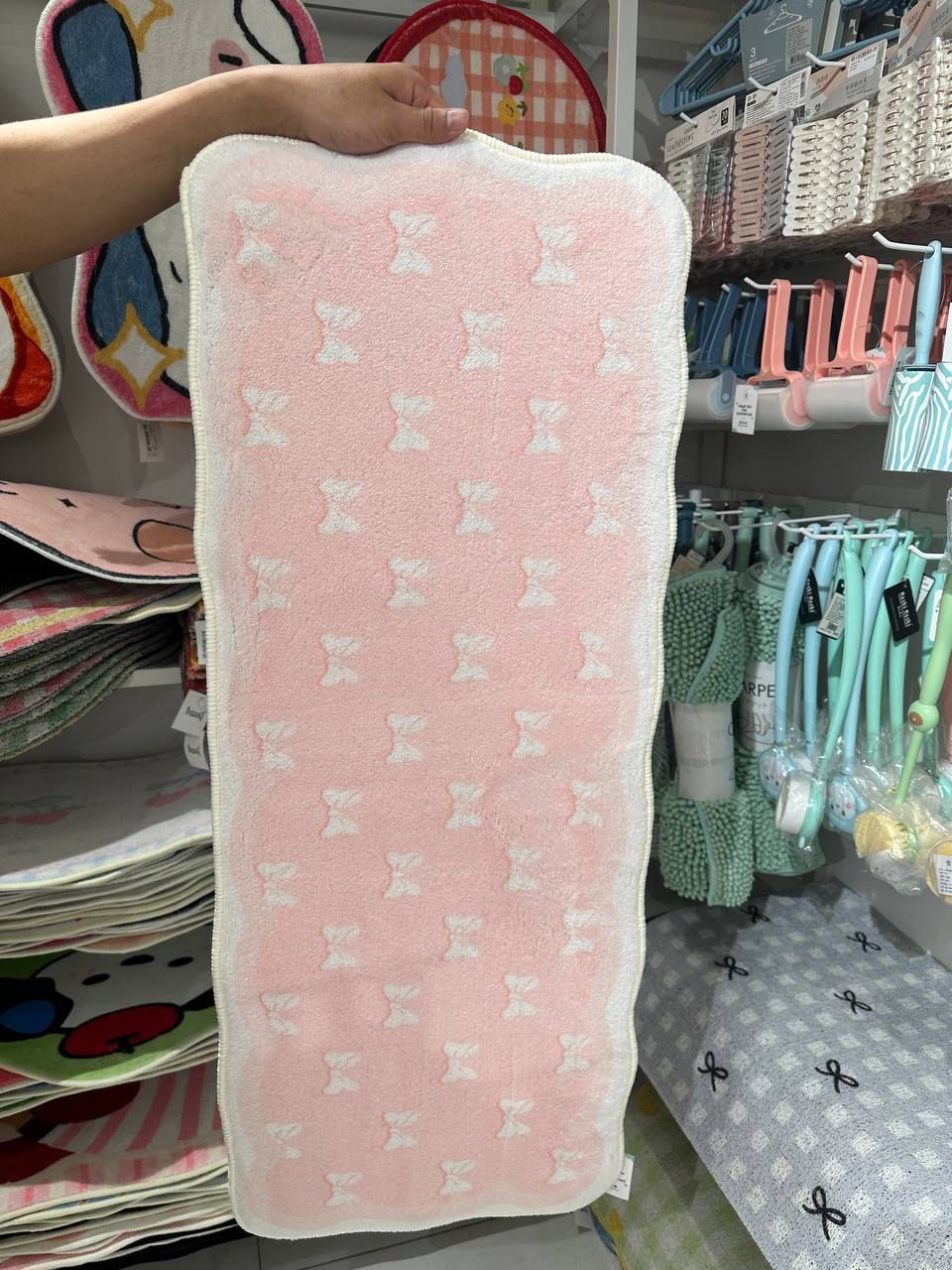 Light Pink Ribbon Doormat 40x100cm