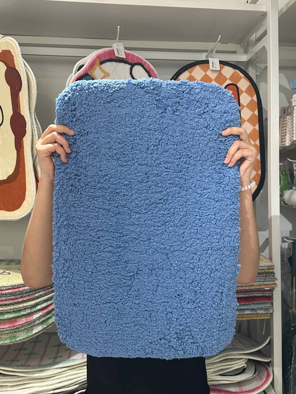Classic Fluffy Floormat 40x60cm - Blue