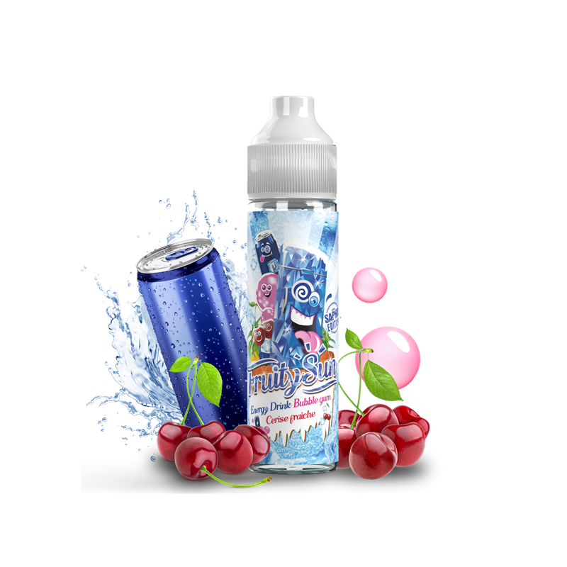 Energy Drink Bubble Gum Cerise Fraiche 50ml Fruity Sun Edition Saphir - Secret&#39;s LAb