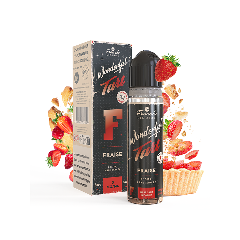 Kit Easy2Shake Fraise 60ml Wonderful Tart - Le French Liquide Tarte à la fraise