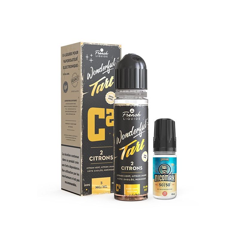 Kit Easy2Shake 2 Citrons 60ml Wonderful Tart - Le French Liquide Tarte Sablée - Citron - Citron Vert - Meringue
