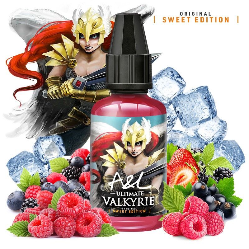 Concentré Valkyrie SWEET EDITION 30ml Ultimate - Arômes et Liquides Framboise - Cassis - Fraise - Mûres - Myrtille - Frais