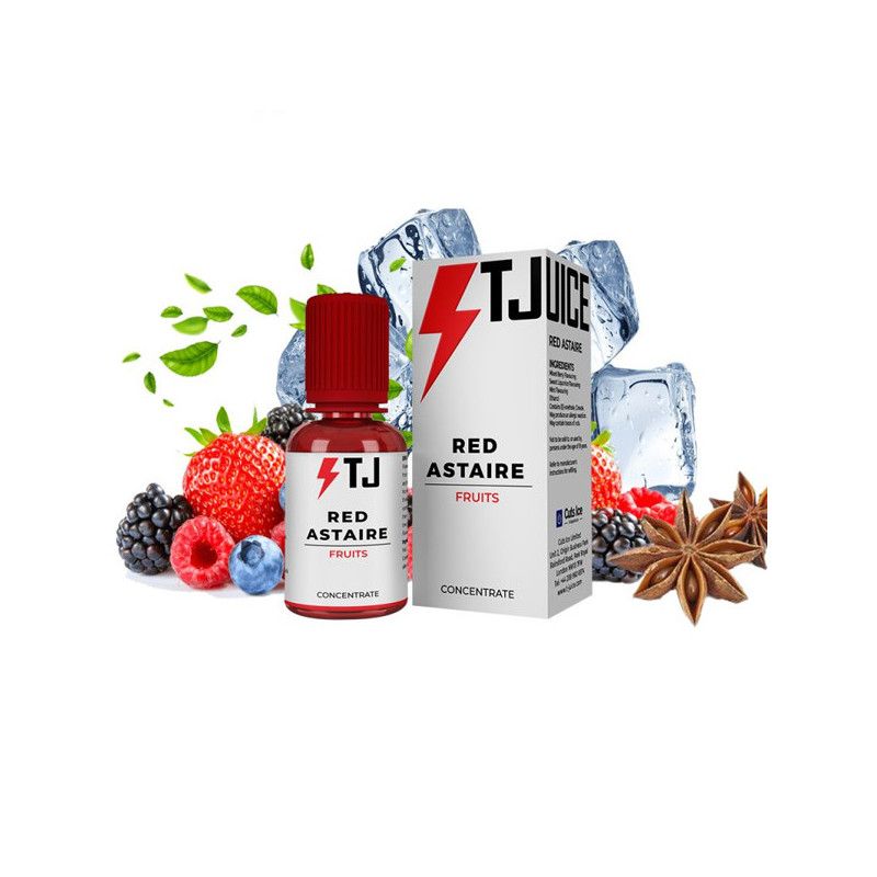 Concentré Red Astaire 30ml - TJuice  Fruits Rouges - Raisin Noir - Eucalyptus - Anis - Menthe - Frai