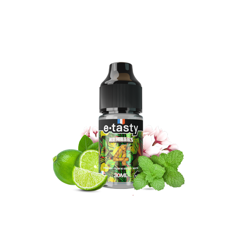Concentré Numbers 4 30ml Numbers - e.Tasty Limonade - Citron Vert - Fleur de Cerisier - Menthe
