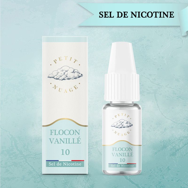 Flocon Vanillé - Salt 10ml - Petit Nuage  bonbon - menthe - vanille