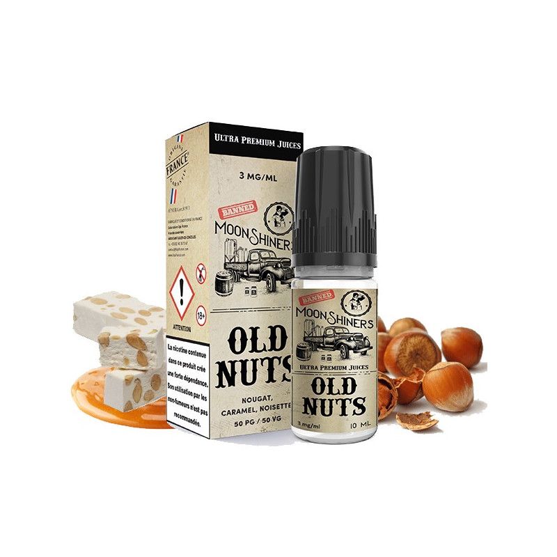 Old Nuts 10ml - Moonshiners  sel de nicotine Nougat - Noisette - Caramel