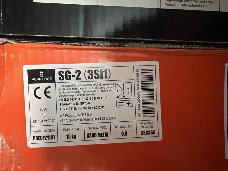 Drut spawalniczy VERIFORCE | SG-2 | 0,8