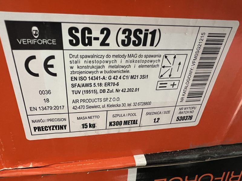 Drut spawalniczy VERIFORCE | SG-2 | 1,2