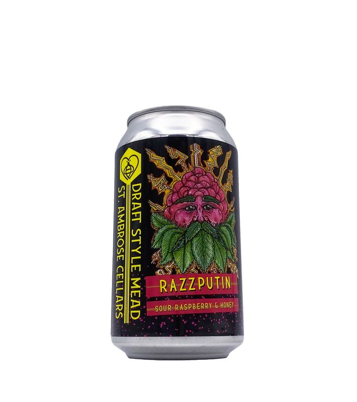 Razzputin Sour Raspberry Mead 12oz St. Ambrose