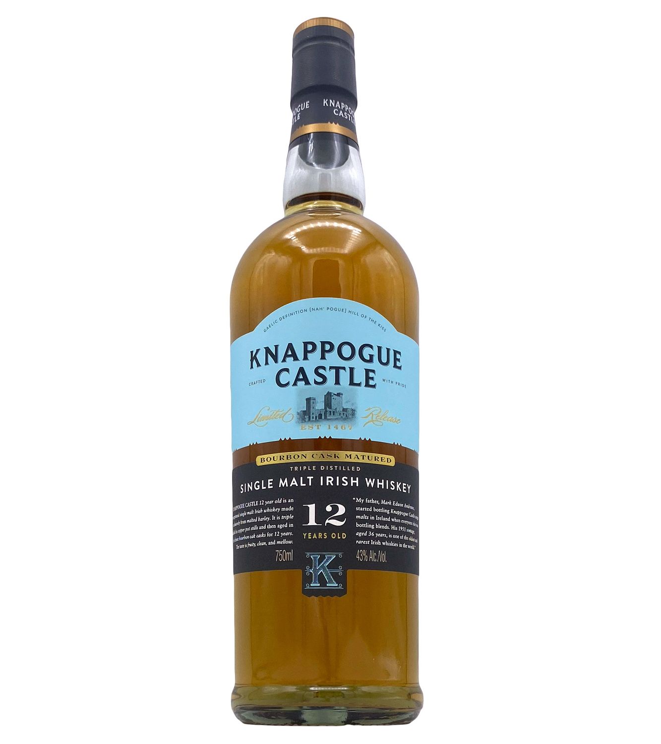 Knappogue Castle 12-year-old Single Malt Irish Whiskey