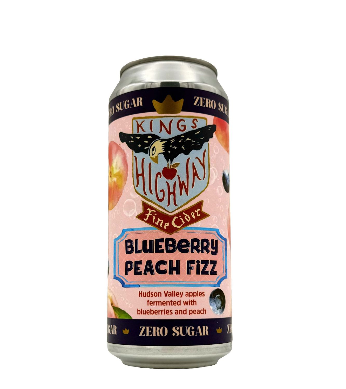 Blueberry Peach Fizz Cider 16oz Kings Highway