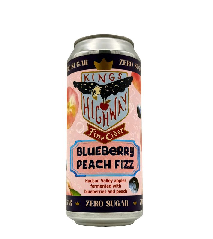Blueberry Peach Fizz Cider 16oz Kings Highway