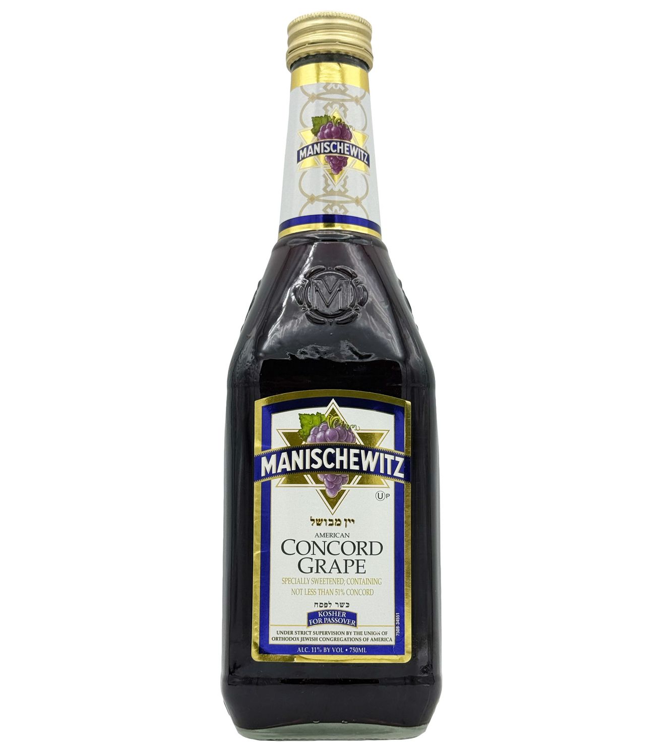Manischewitz Concord Grape 750ml Kosher For Passover