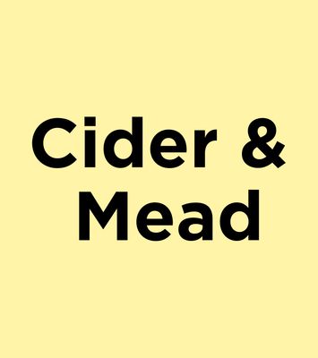 Cider &amp; Mead