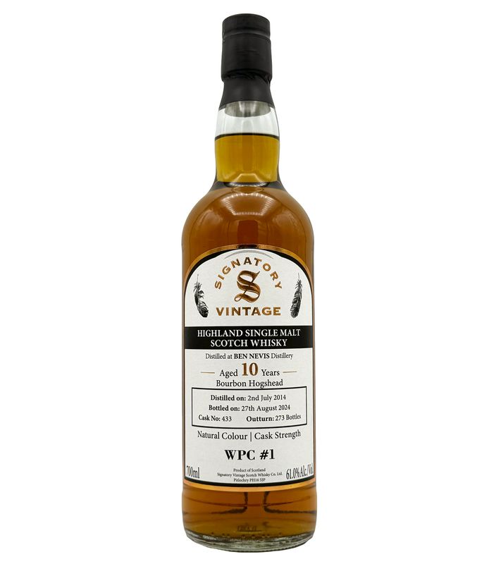 Signatory Vintage Ben Nevis 10yr. Highland Single Malt 700ml.