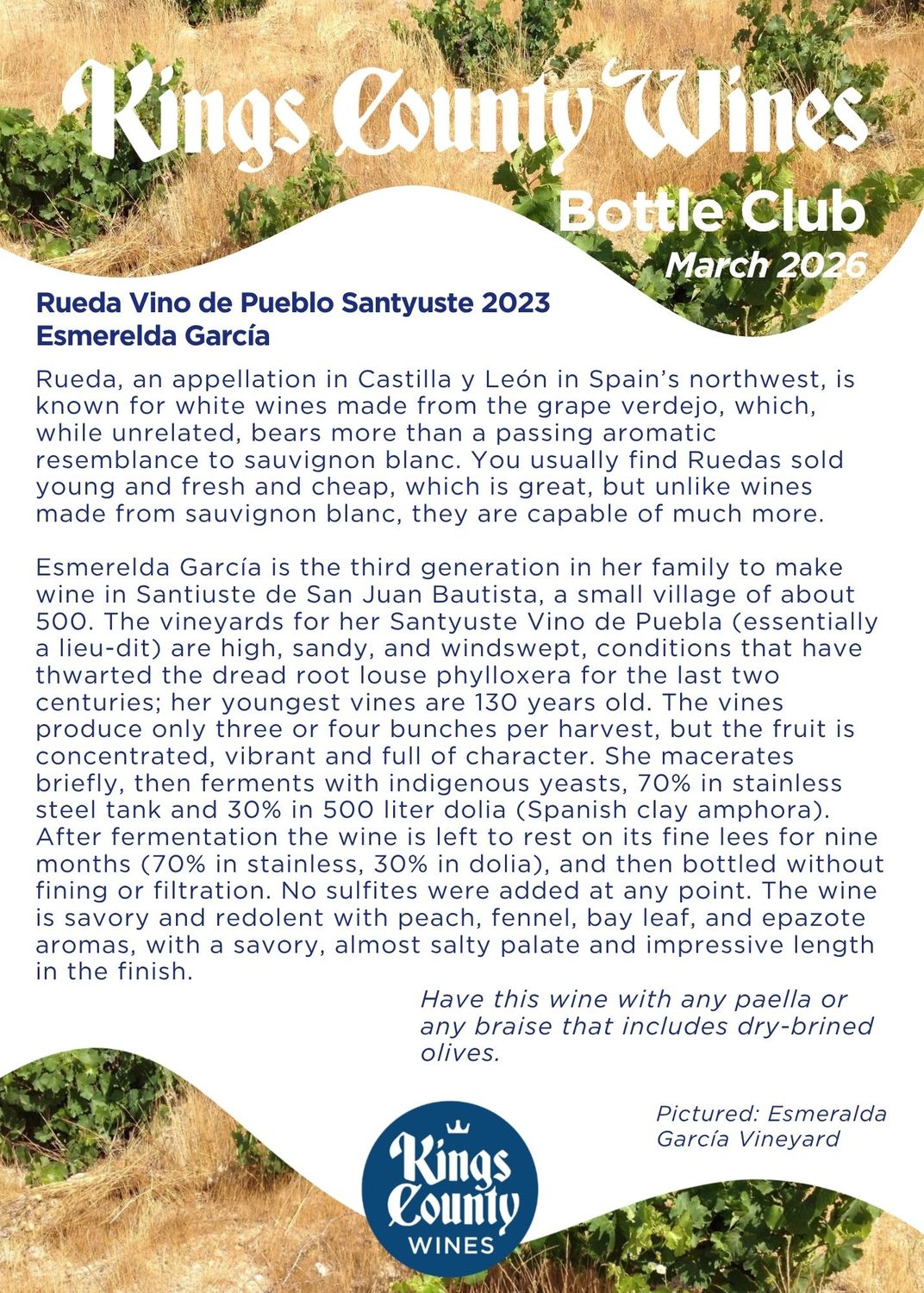 Santyuste Vino De Pueblo 2023 Esmeralda Garcia