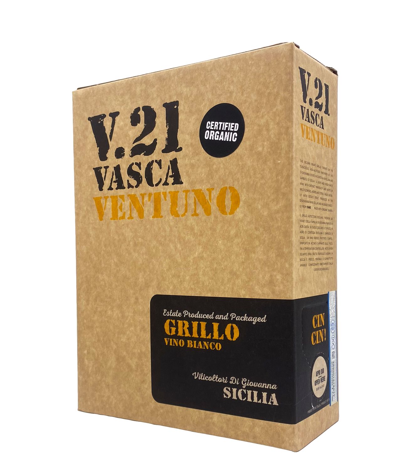 Grillo Vasca Ventuno 3L 2025 Di Giovanna