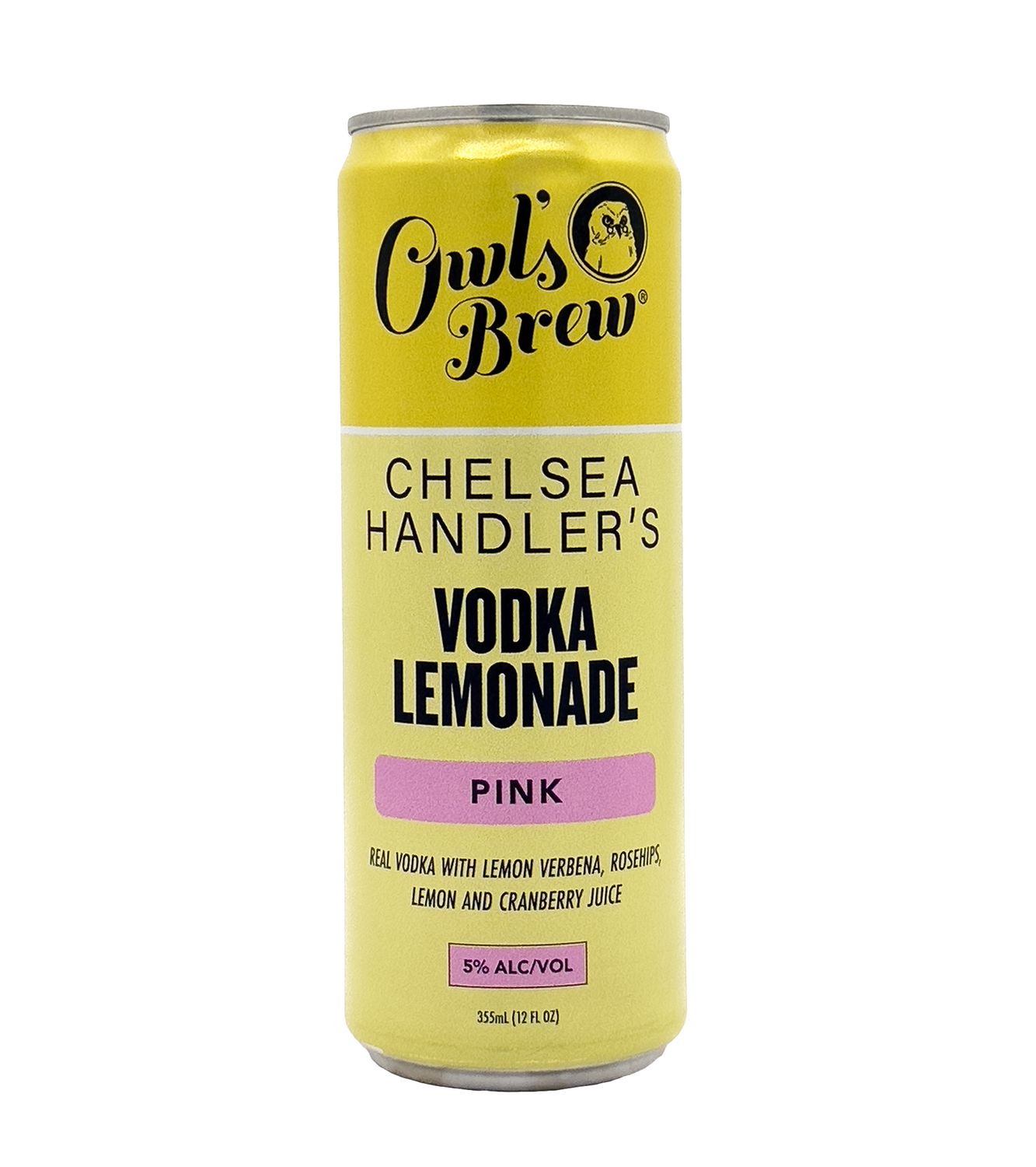 Vodka Lemonade Pink 12oz (can) Owl's Brew