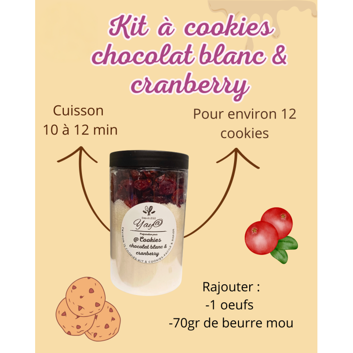 Cookies Chocolat Blanc & Cranberry