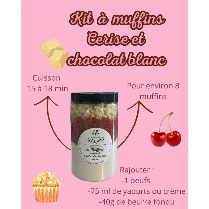 Muffins – Cerise & Chocolat Blanc