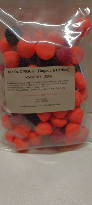 Le Mix "Duo Rouge" – Fraise Tagada & Berries (250g)
