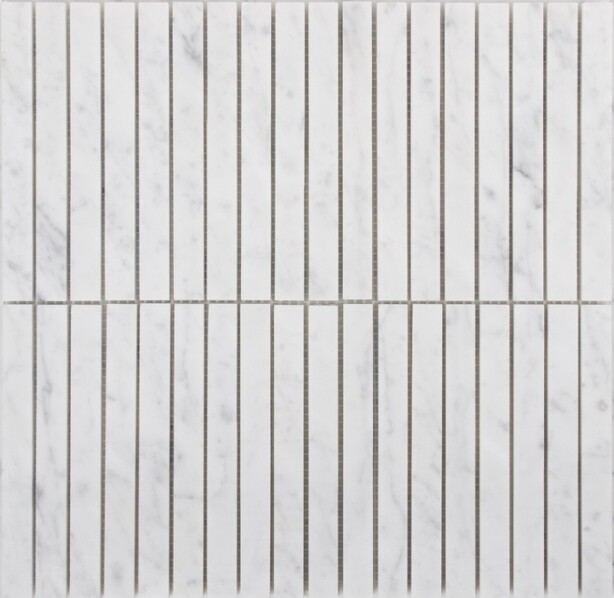 Carrara Marble Honed Kit Kat Mosaics