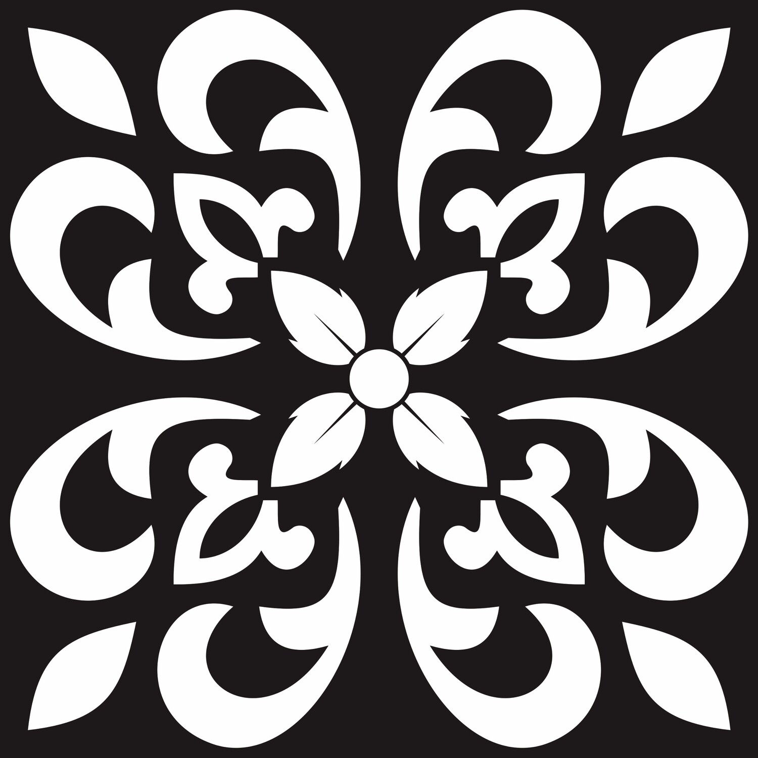 Picasso Arabic Black & White Matt