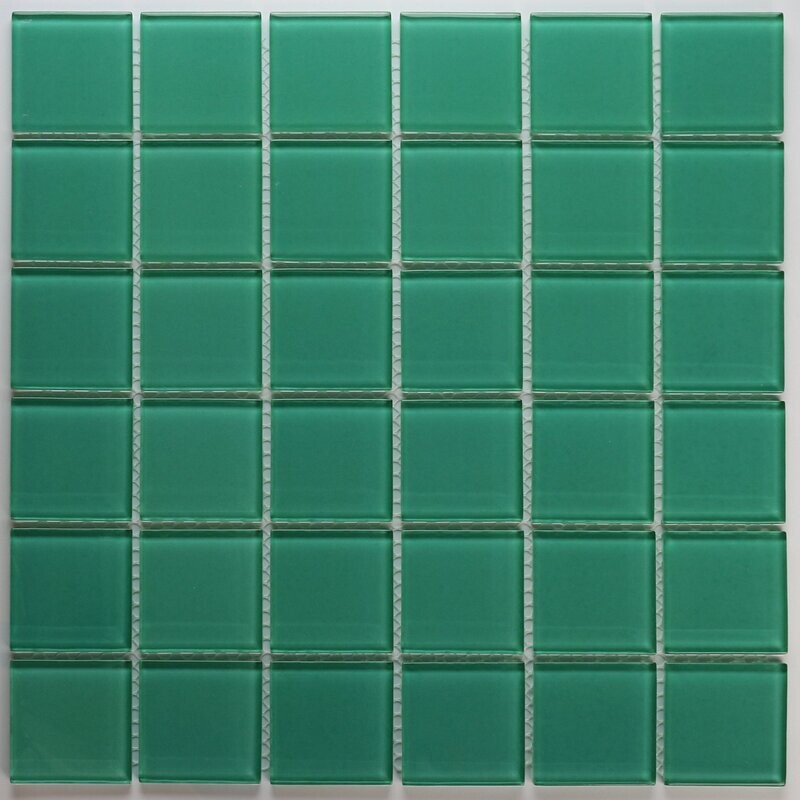 Crystal Aquamarine Glass Pool Mosaic
