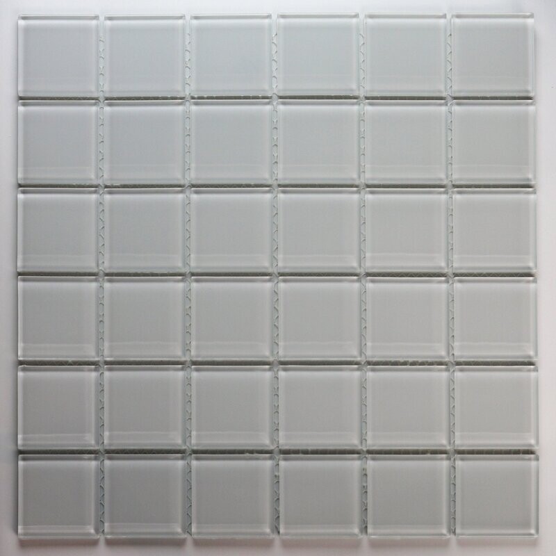 Crystal White Glass Pool Mosaic