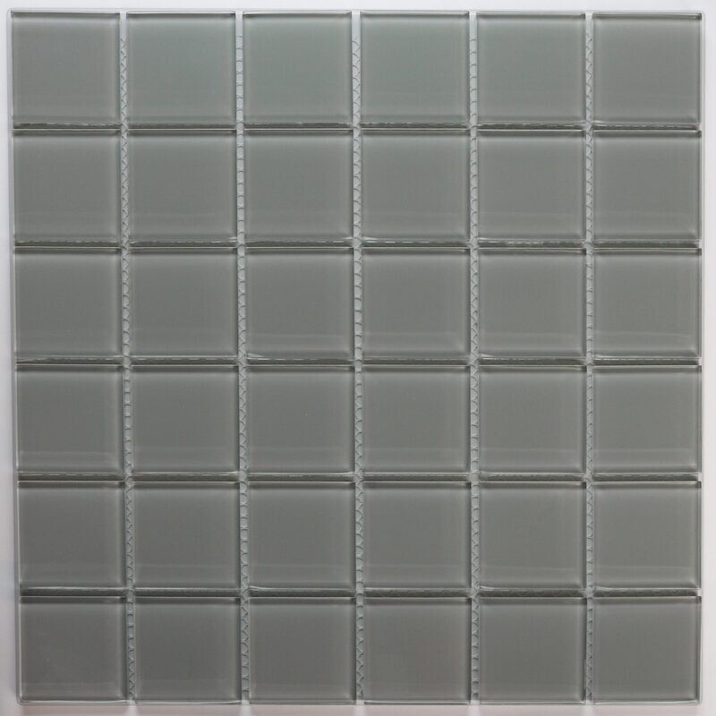 Crystal Light Grey Glass Pool Mosaic