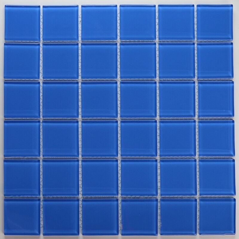 Crystal Azure Blue Glass Pool Mosaic