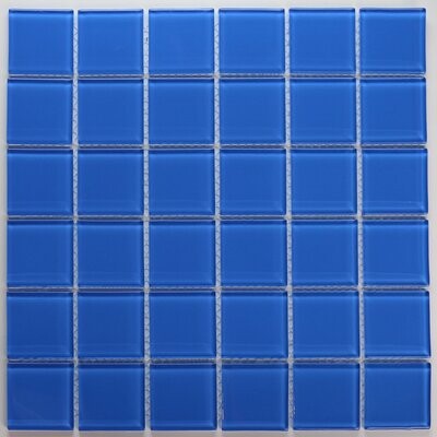 Crystal Azure Blue Glass Pool Mosaic