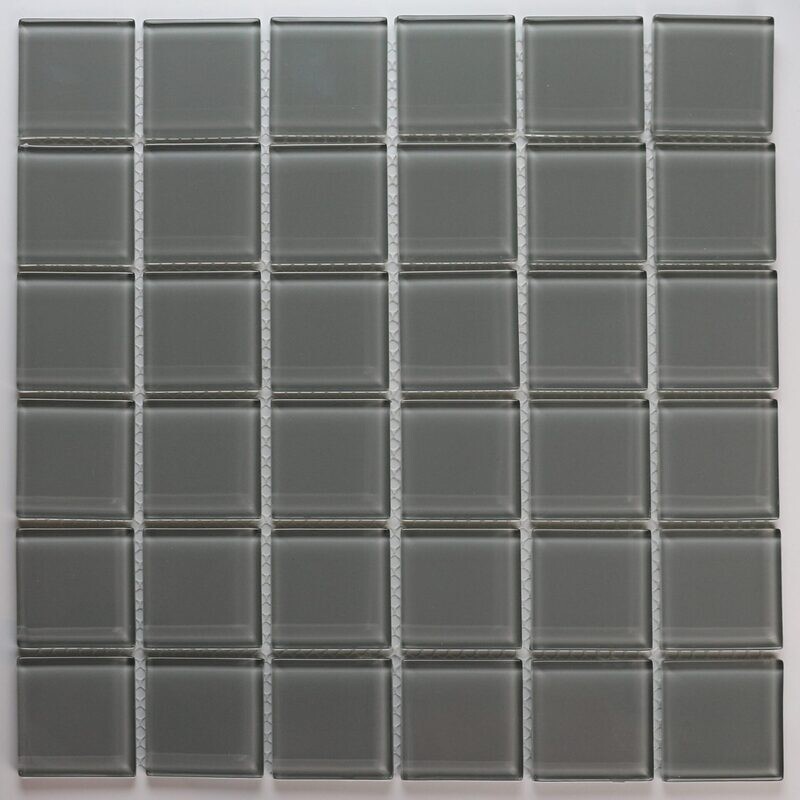 Crystal Dark Grey Glass Pool Mosaic