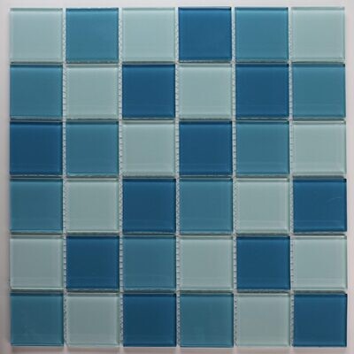 Crystal Blended Blue Glass Pool Mosaic