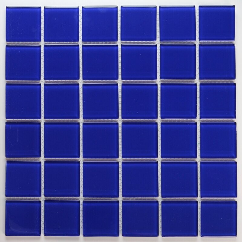 Crystal Navy Blue Glass Pool Mosaic