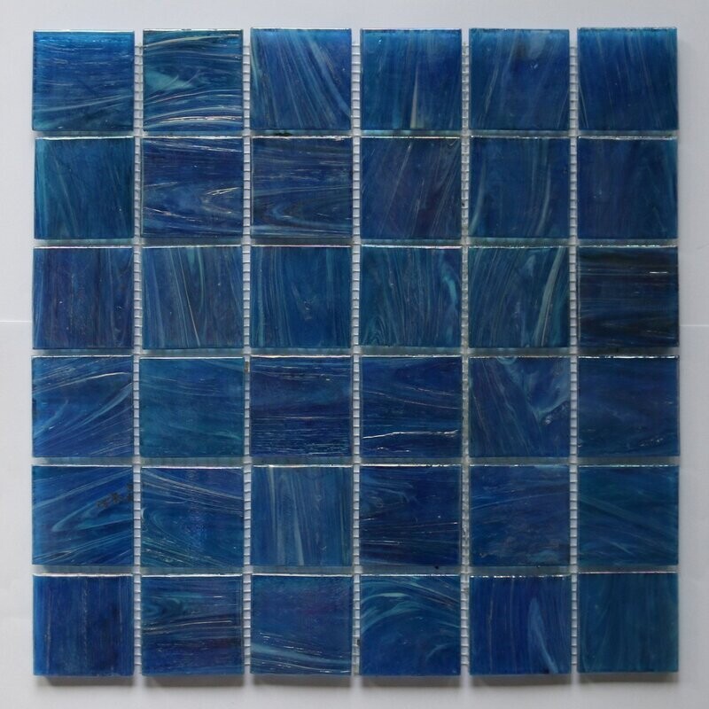 Lux Irid Pearl Blue Glass Pool Mosaic
