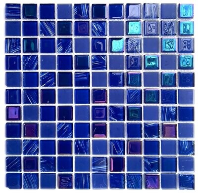 Opal Indigo Glass Pool Mosaic