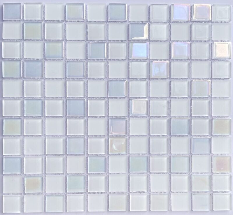 Opal White Glass Pool Mosaic