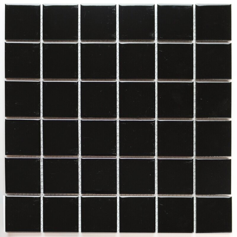 Black Gloss Porcelain Pool Mosaic