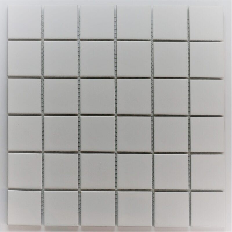 White Matt Porcelain Pool Mosaic