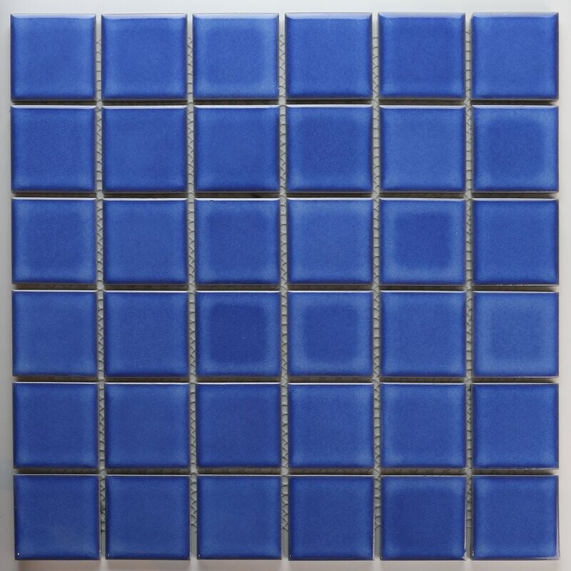Denim Blue Gloss Porcelain Pool Mosaic