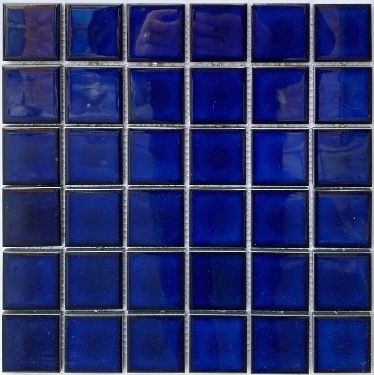 Cobalt Blue Gloss Porcelain Pool Mosaic