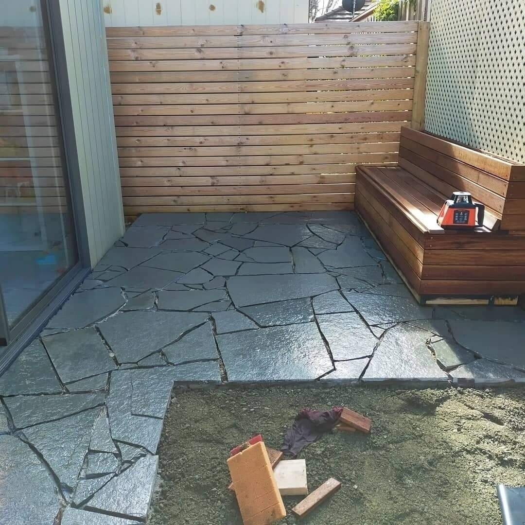 Blue Grey Limestone Crazy Paving