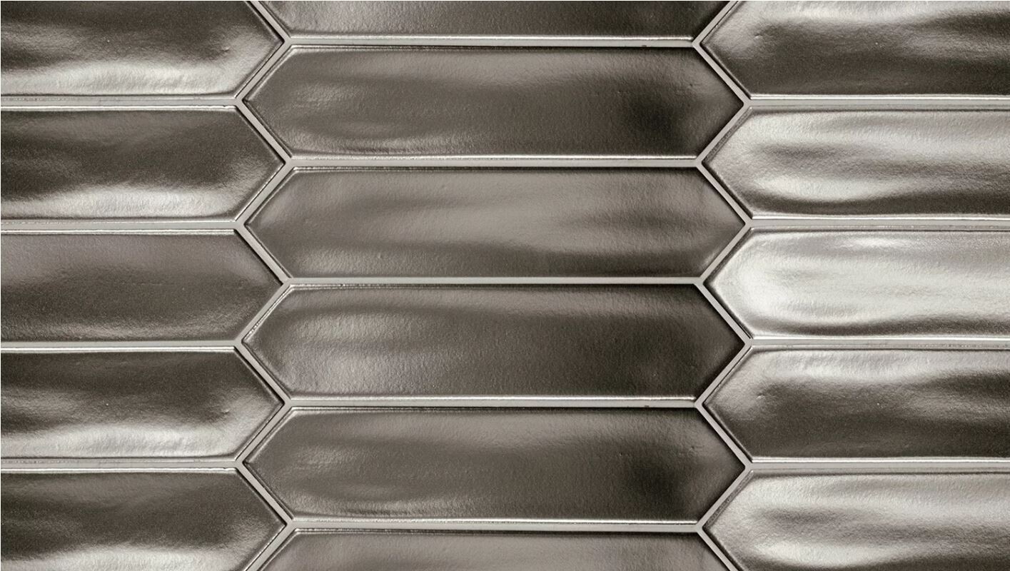 Lanse Metallic Silver Matt Picket Subway