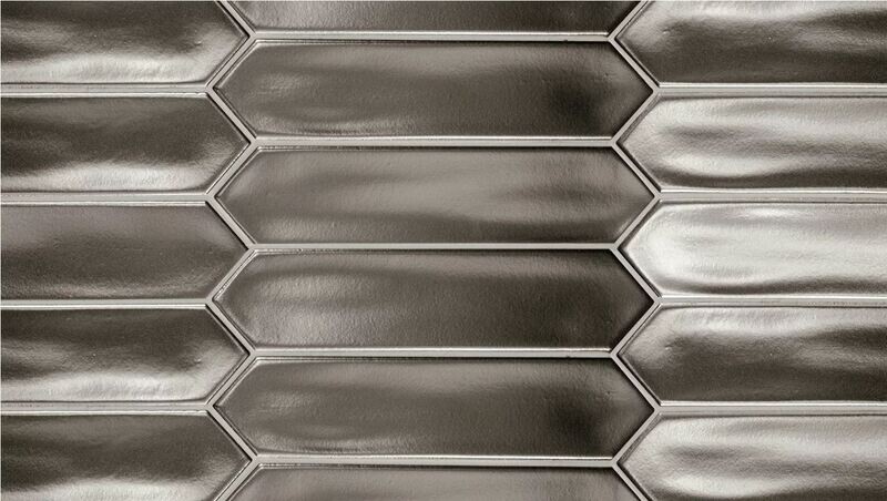 Lanse Metallic Silver Matt Picket Subway
