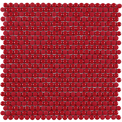 Dots Red Glass Mosaics