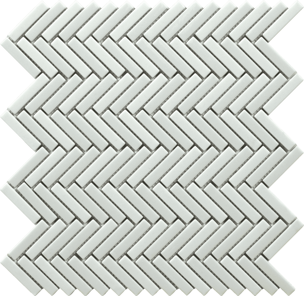 Sticks Aquamar Herringbone Glass Mosaics