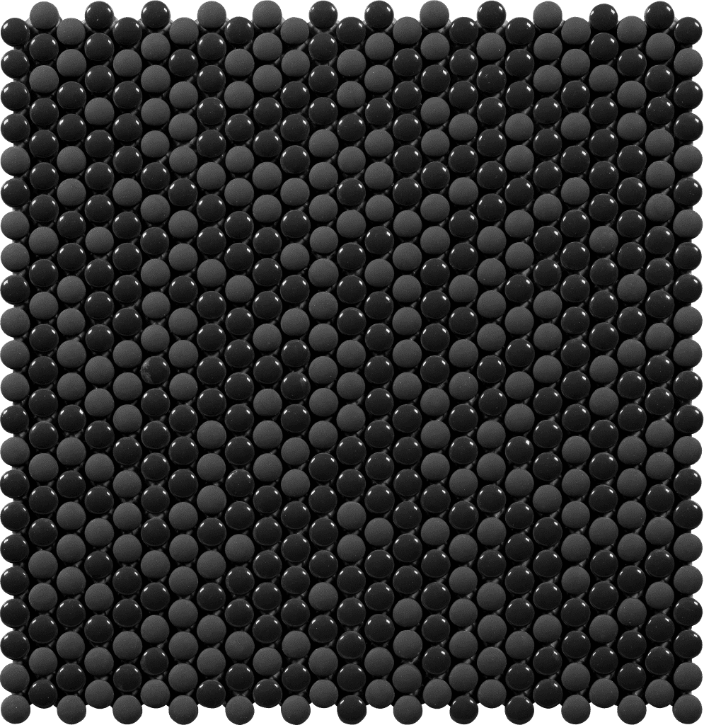 Dots Black Glass Mosaics